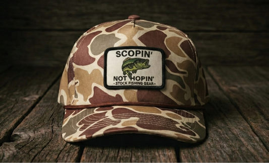 Duck Camo Scopin' Not Hopin' Largemouth Hat