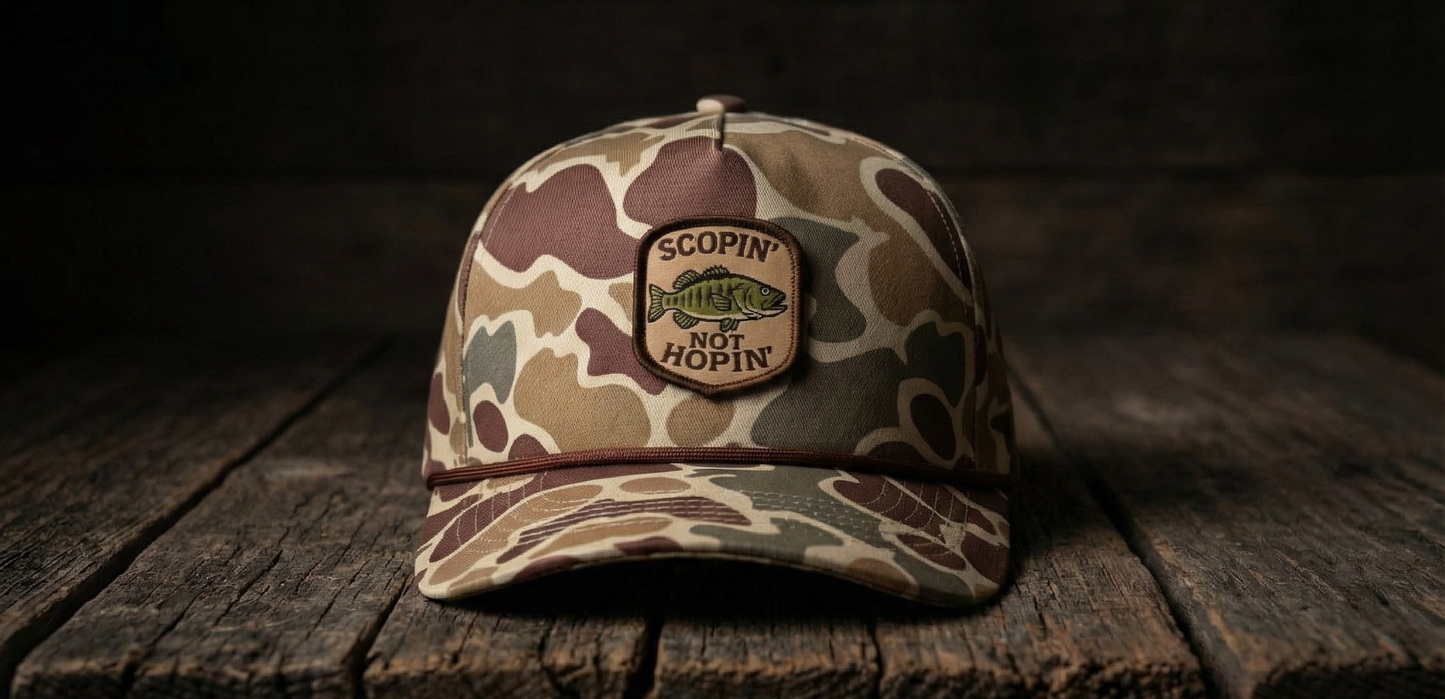 Duck Camo Scopin' Not Hopin' Smallmouth Hat